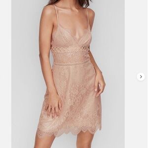 Victoria Secret Dream Angels Lace Slip Dress Peach XS Romantic Feminine Date